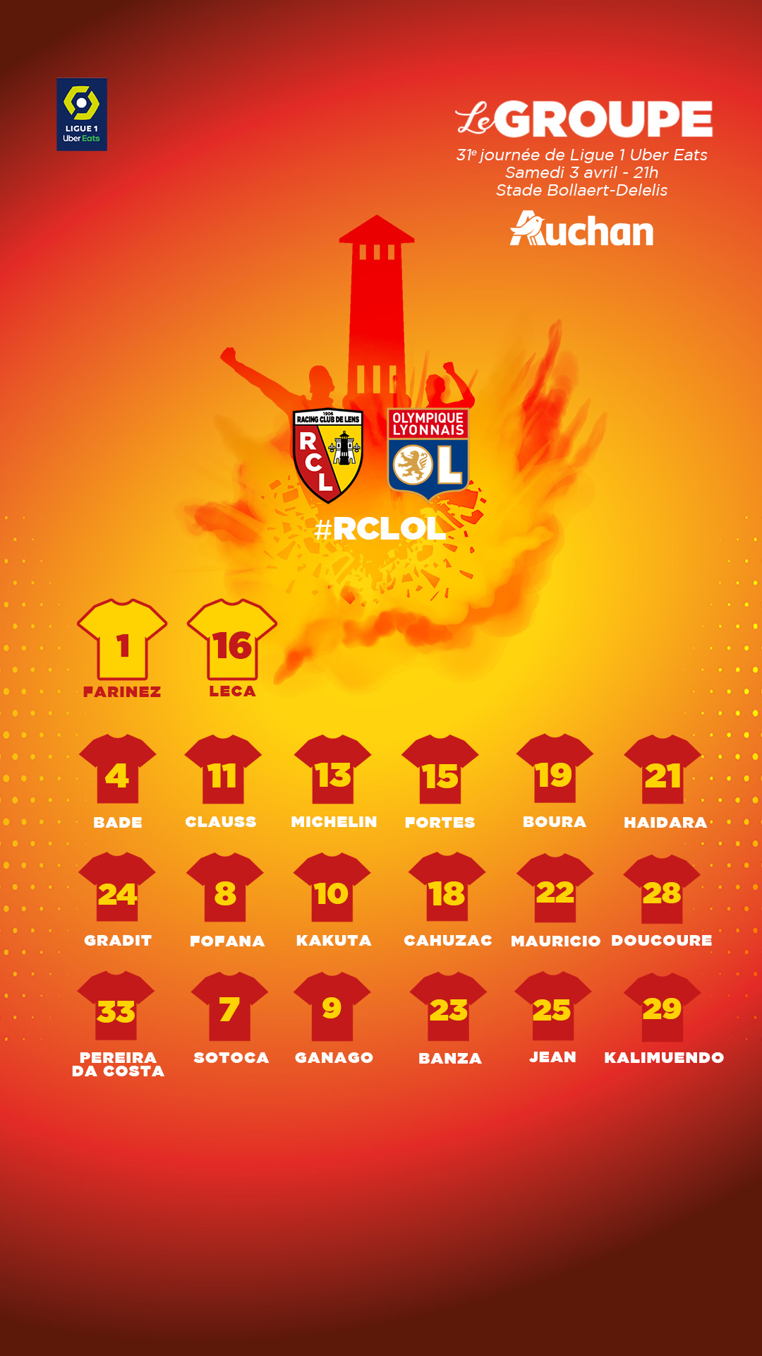 Lens - Lyon le groupe lensois Lens - Lyon le groupe lensois