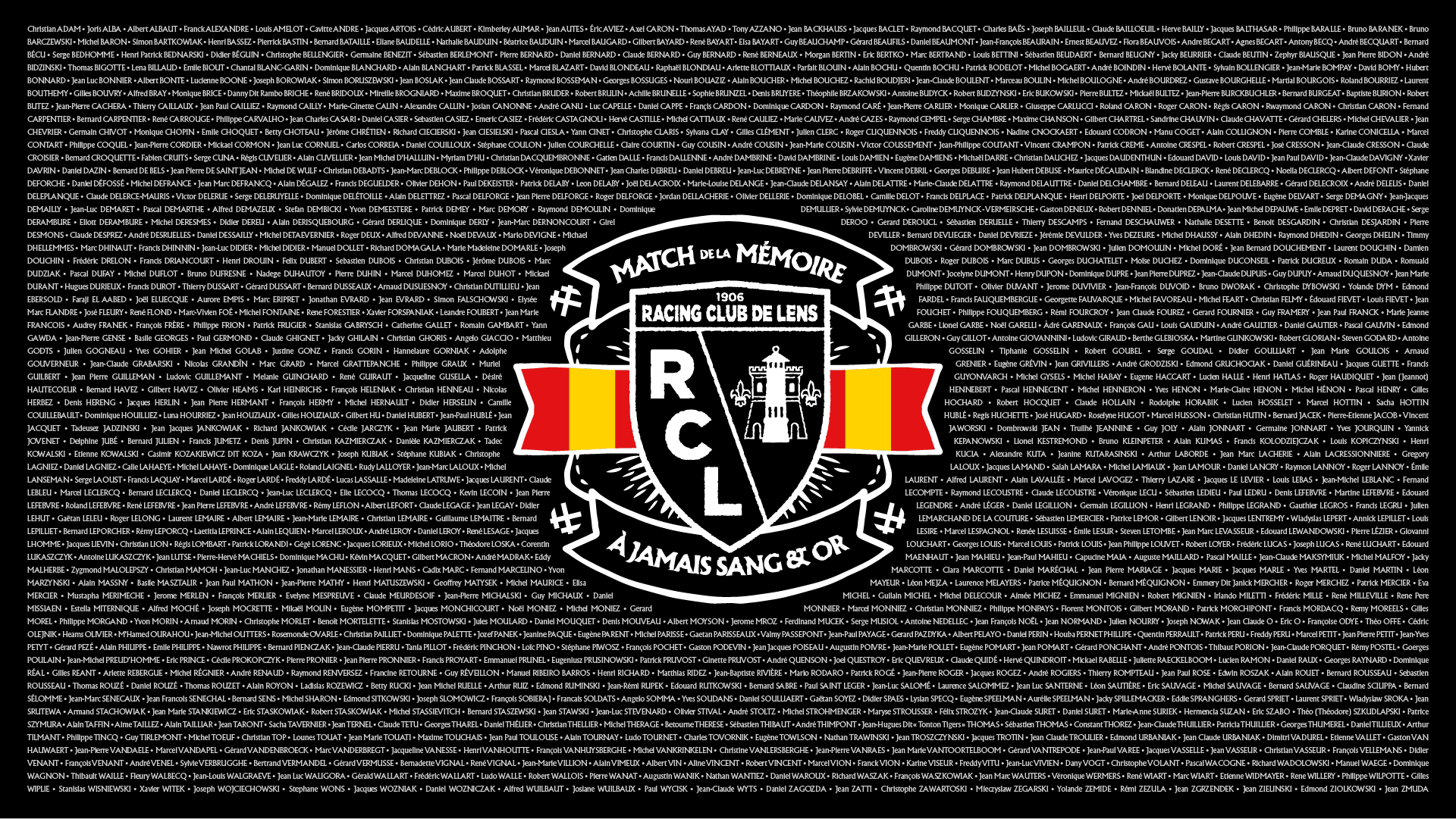 Match de la mémoire RC Lens Bollaert-Delelis