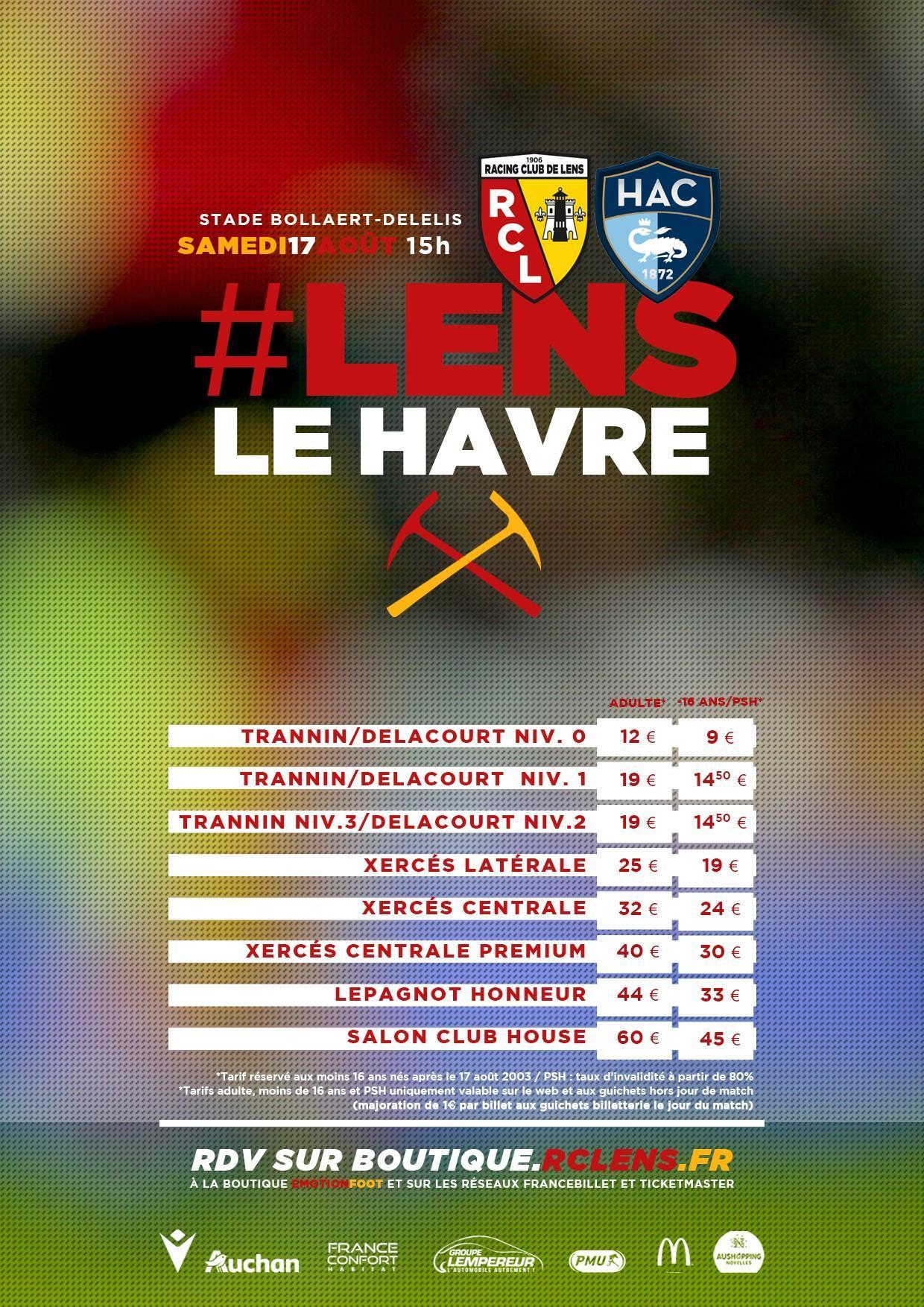 Assistez à Lens - Le Havre billetterie tarifs rclens Assistez à Lens - Le Havre billetterie tarifs rclens