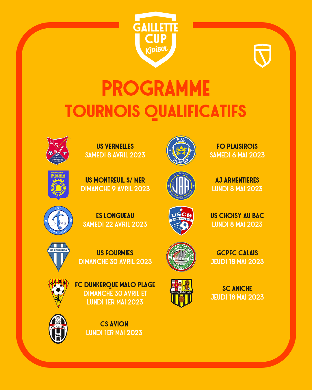 Gaillette Cup by Kidibul 2023 U10 programme RC Lens Gaillette Cup by Kidibul 2023 U10 programme RC Lens