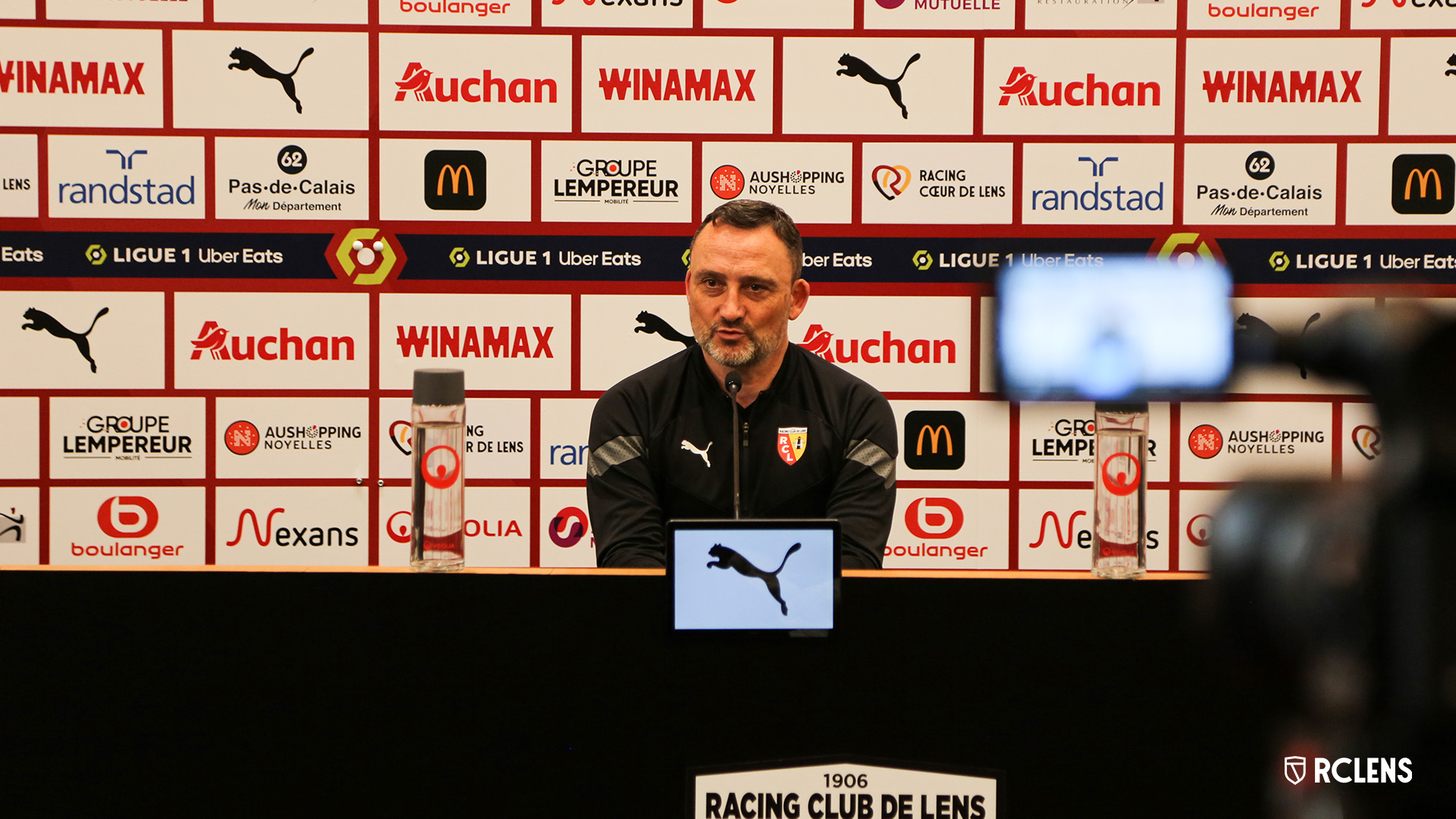 Conférence de presse RC Lens Franck Haise