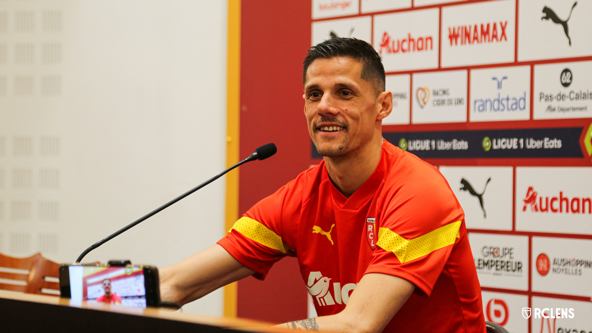 Conférence de presse RC Lens Florian Sotoca