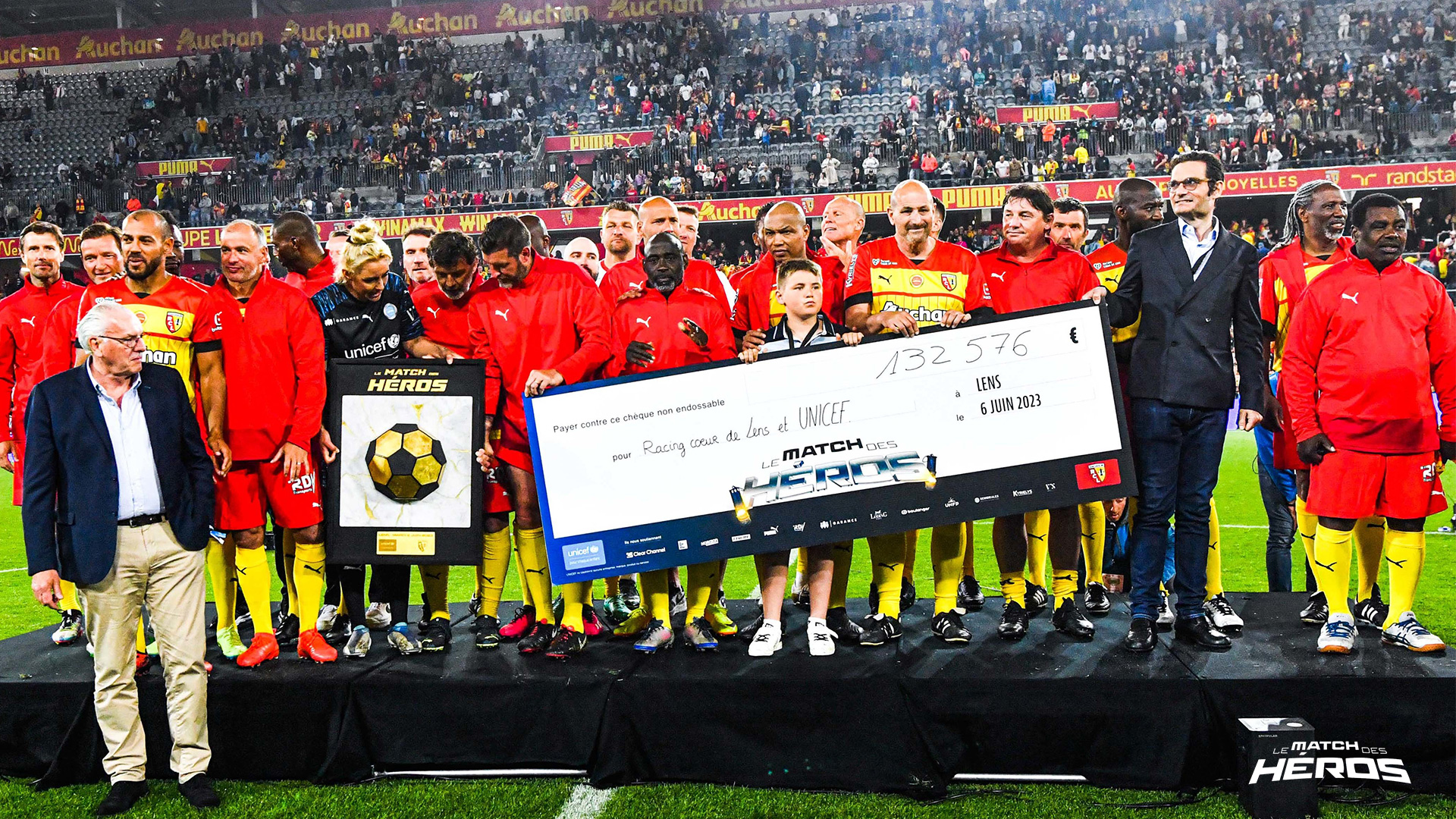 Match des héros RC Lens UNICEF Racing Cœur de Lens Match des héros RC Lens UNICEF Racing Cœur de Lens