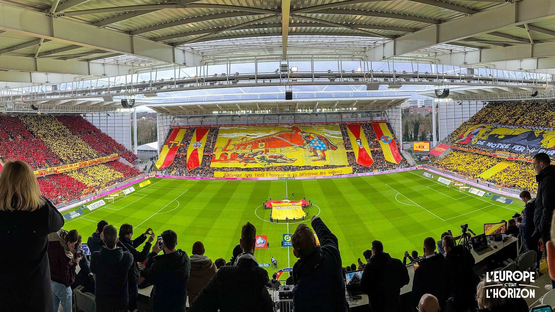 Tifo RC Lens blason during the match between RC Lens and AS Monaco FOOTBALL  : RC Lens