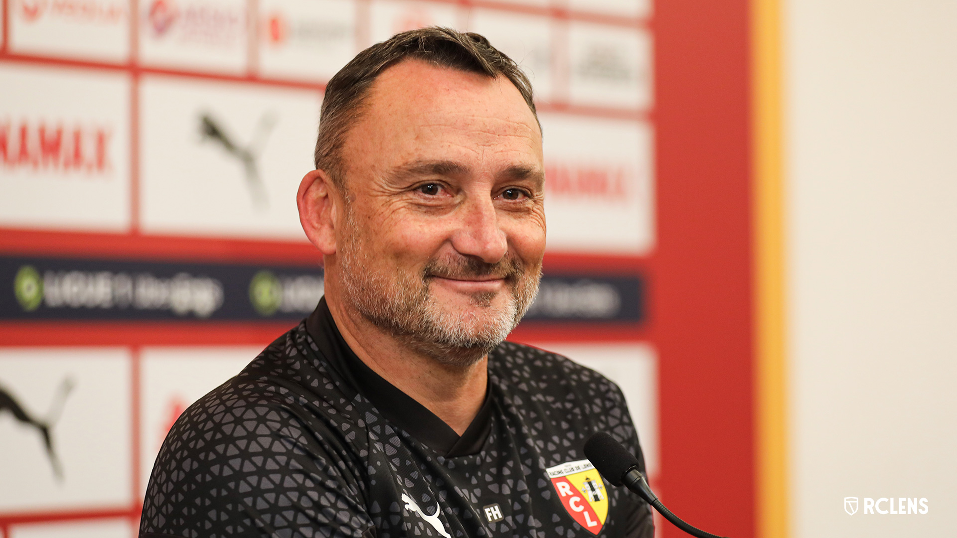 Avant Olympique Lyonnais-RC Lens Franck Haise Conférence de Presse Avant Olympique Lyonnais-RC Lens Franck Haise Conférence de Presse