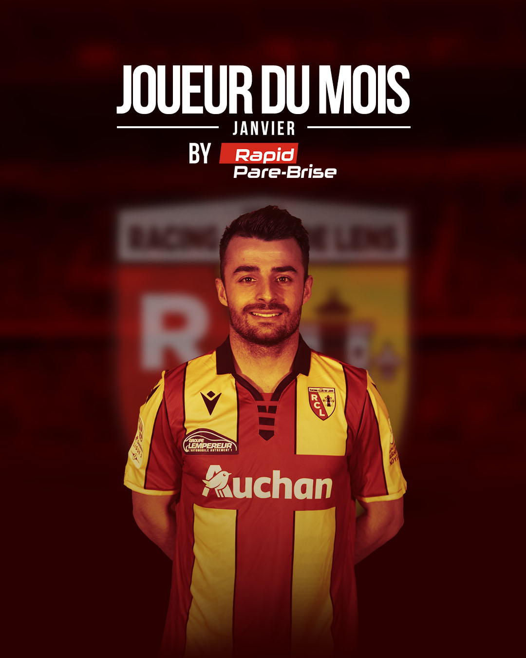 Corentin Jean, joueur du mois de janvier rapid pare brise rclens