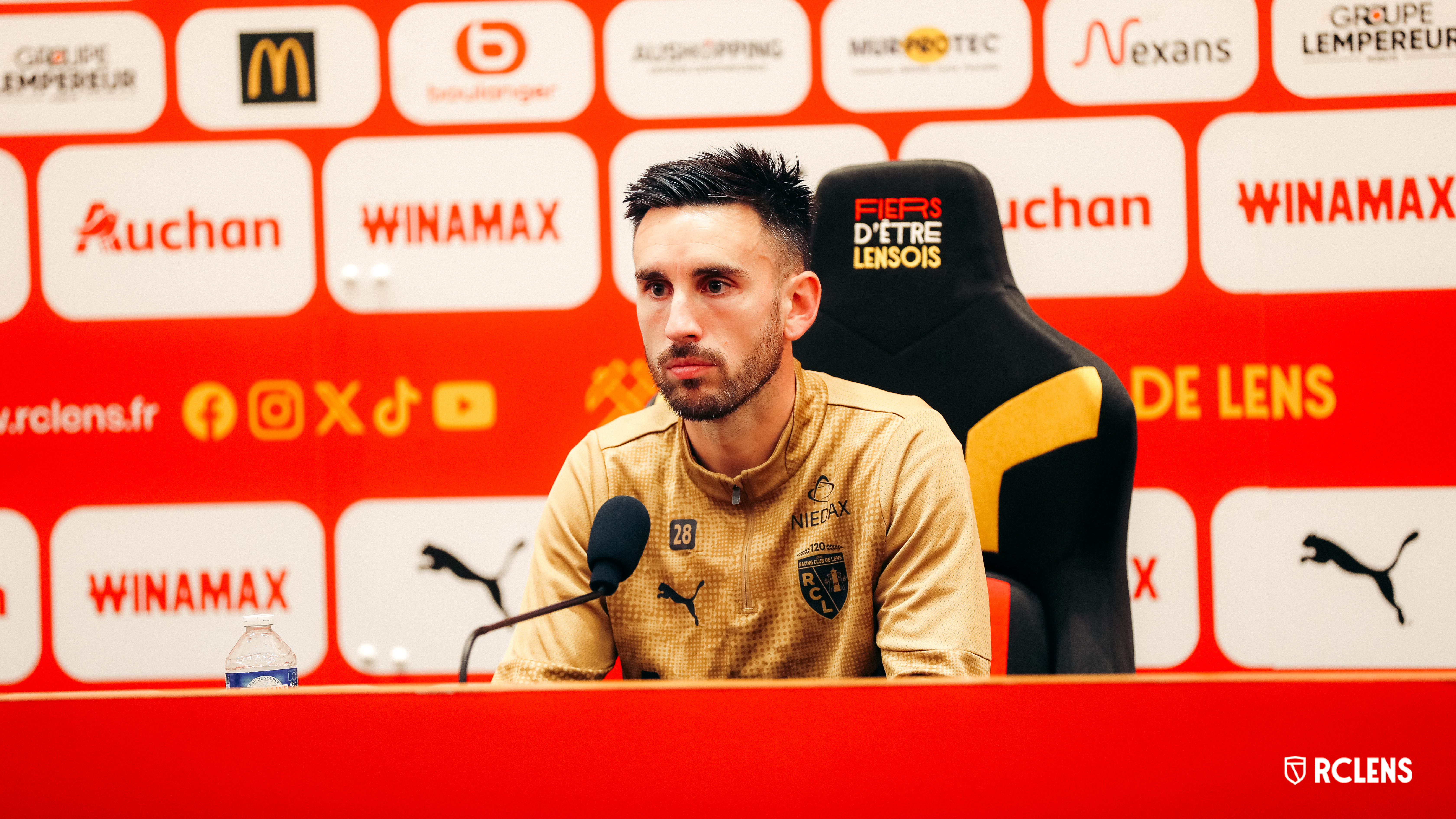 Conf avant RC Lens-OGC Nice Adrien Thomasson Conf avant RC Lens-OGC Nice Adrien Thomasson