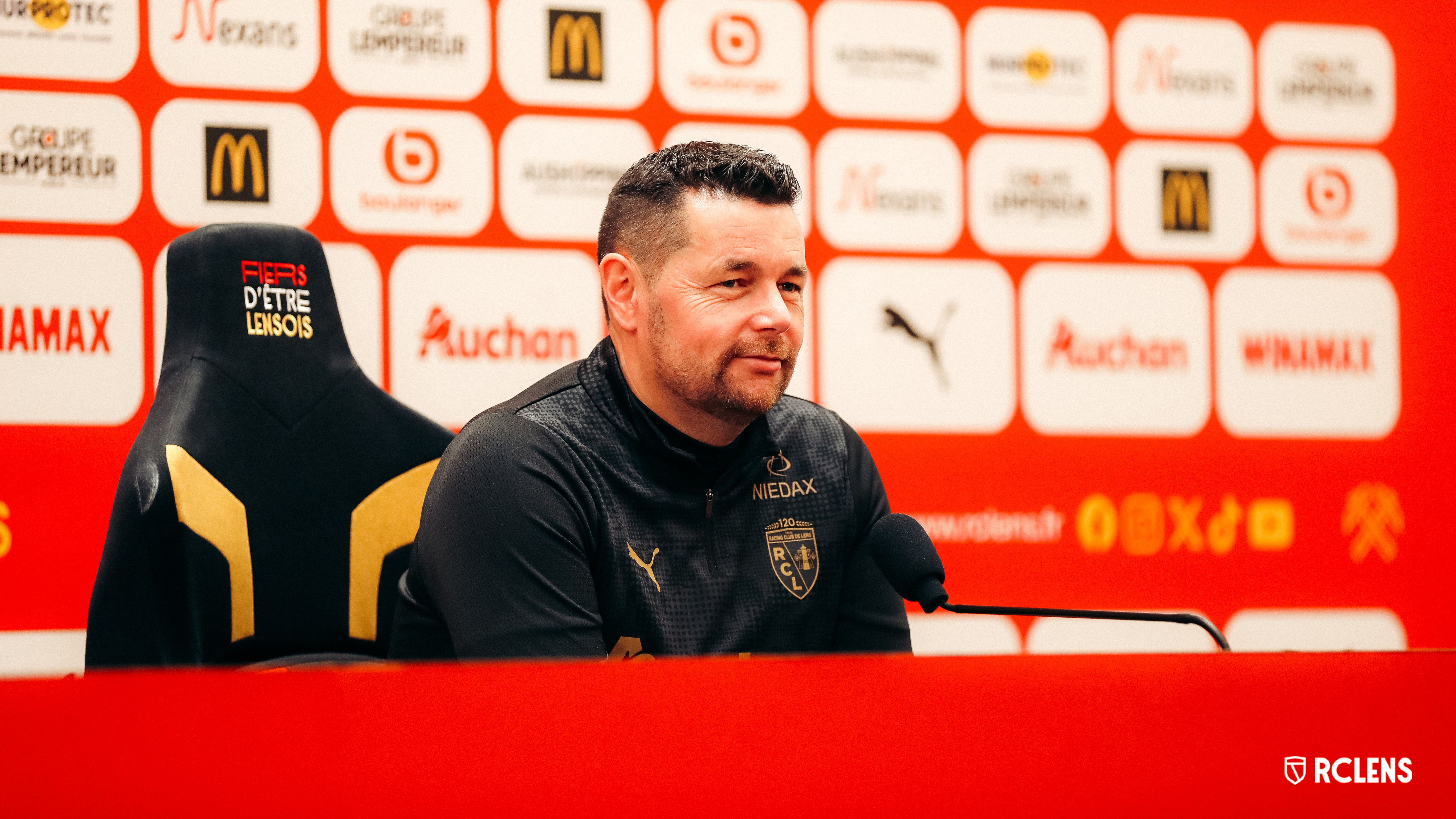 Conf avant RC Lens-OGC Nice Pierre Sage Conf avant RC Lens-OGC Nice Pierre Sage