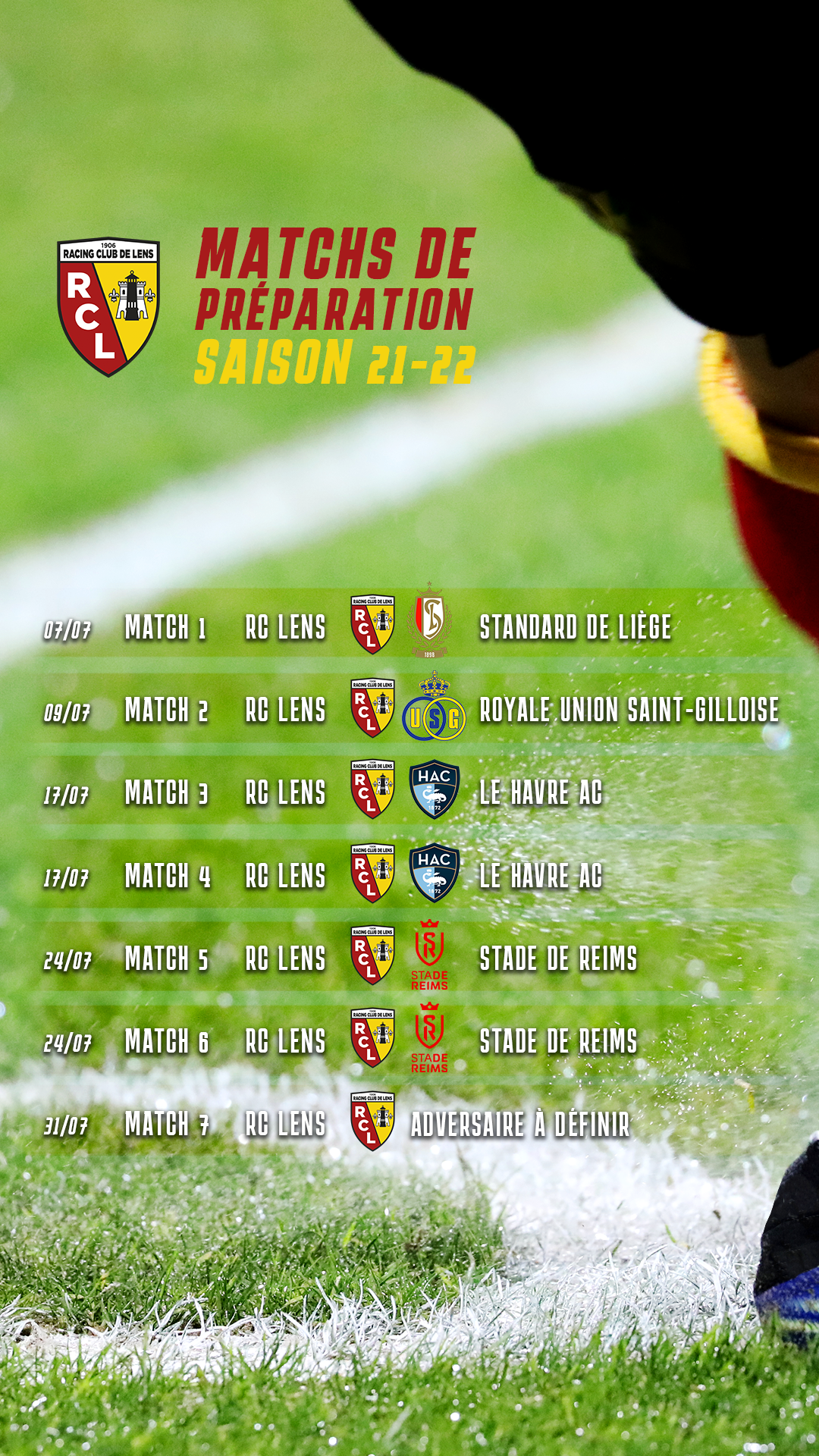 Matchs de préparation rclens Matchs de préparation rclens