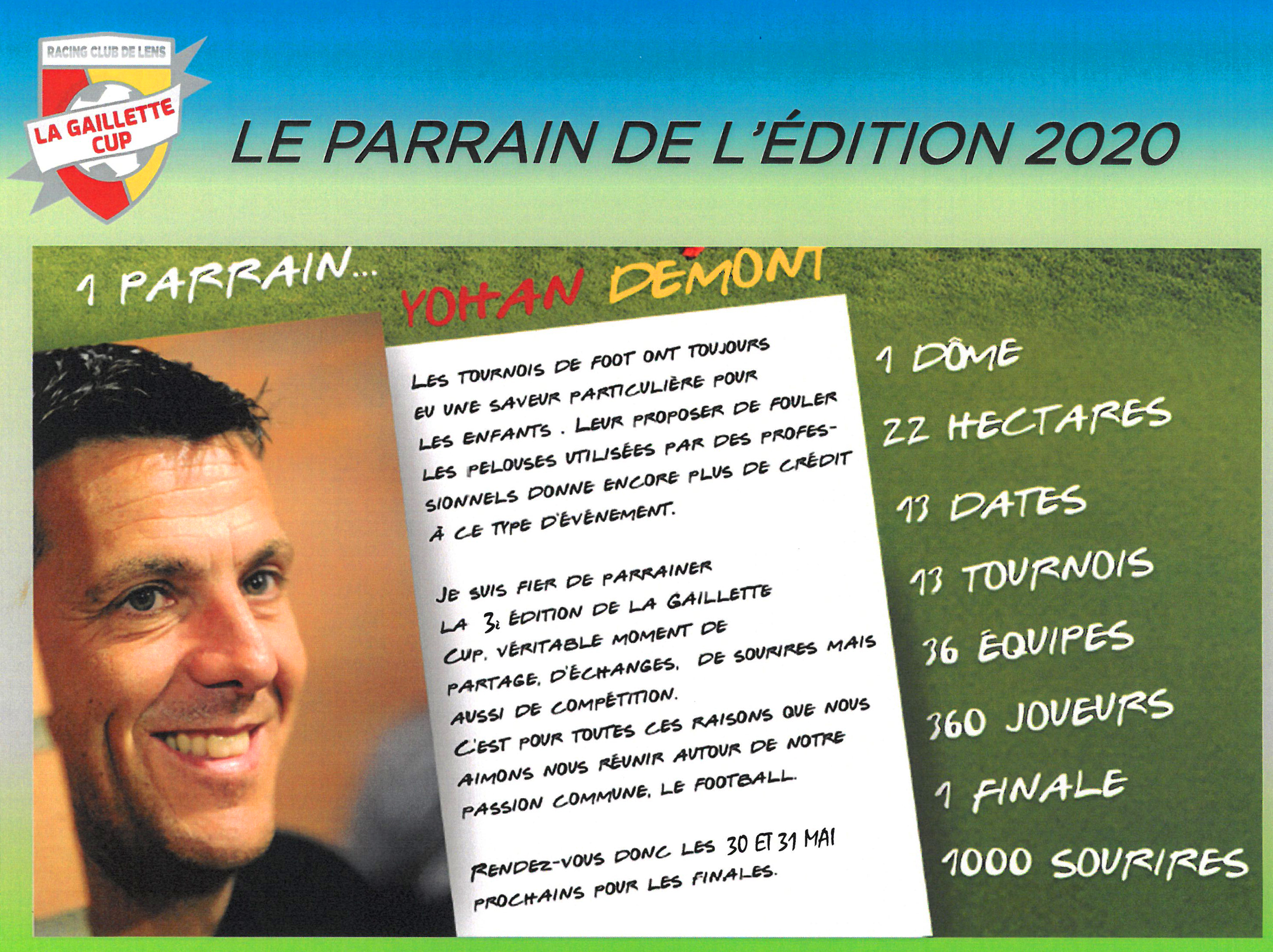 La Gaillette Cup 2020 rclens parrain Yohan Démont La Gaillette Cup 2020 rclens parrain Yohan Démont