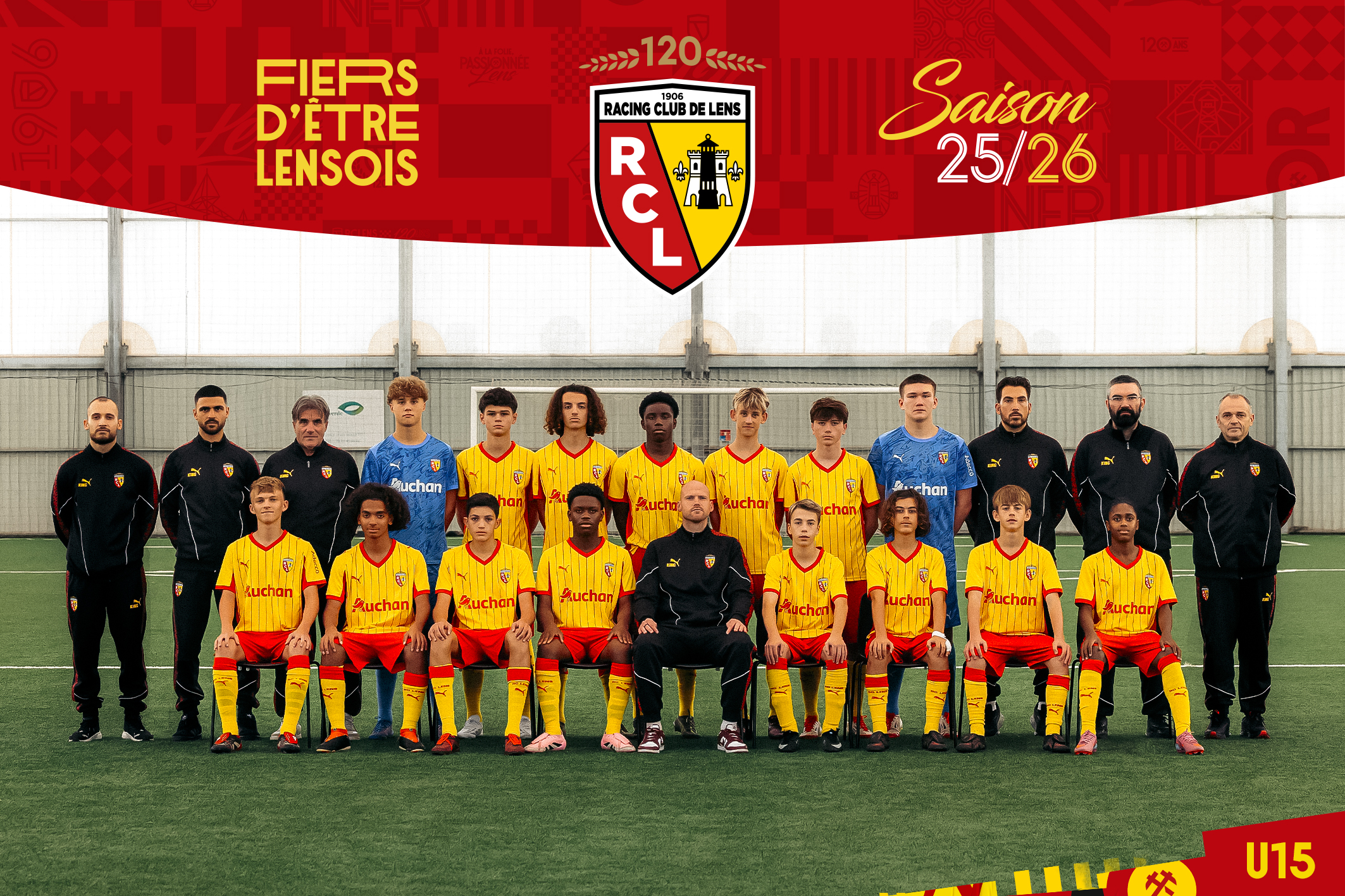 Photo officielle RC Lens U15 2025/26 Made in Gaillette