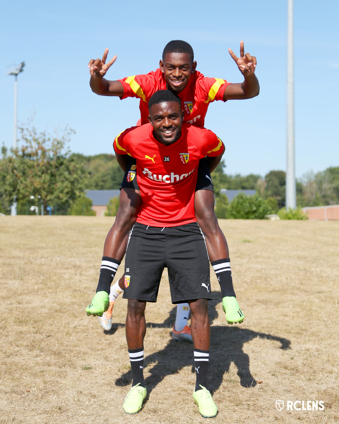 Entraînement RC Lens : Salis Abdul Samed et David Pereira da Costa Entraînement RC Lens : Salis Abdul Samed et David Pereira da Costa