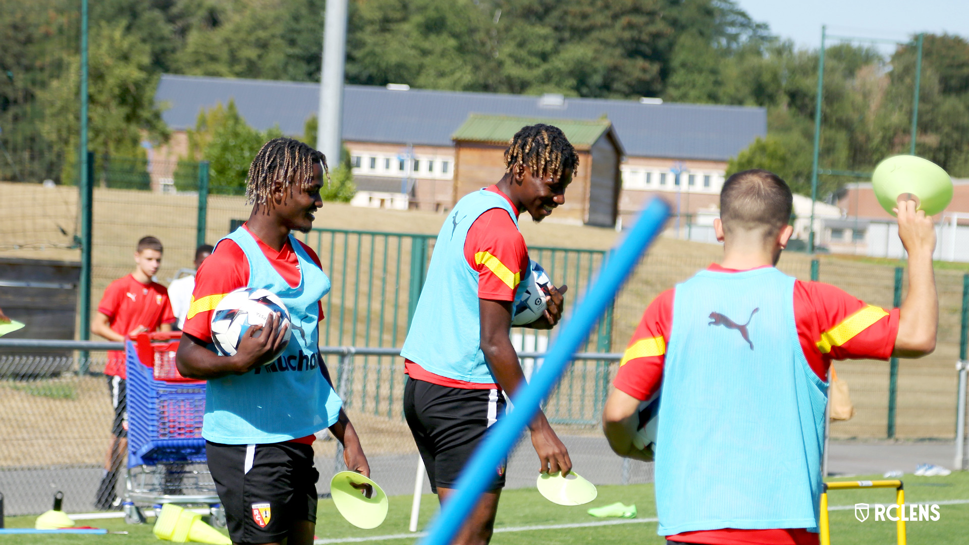 Entraînement RC Lens : Ismaël Boura et Christopher Wooh Entraînement RC Lens : Ismaël Boura et Christopher Wooh