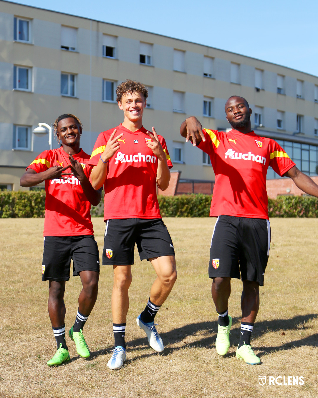 Entraînement RC Lens : Ismaël Boura, Adrien Louveau et Ignatius Ganago Entraînement RC Lens : Ismaël Boura, Adrien Louveau et Ignatius Ganago
