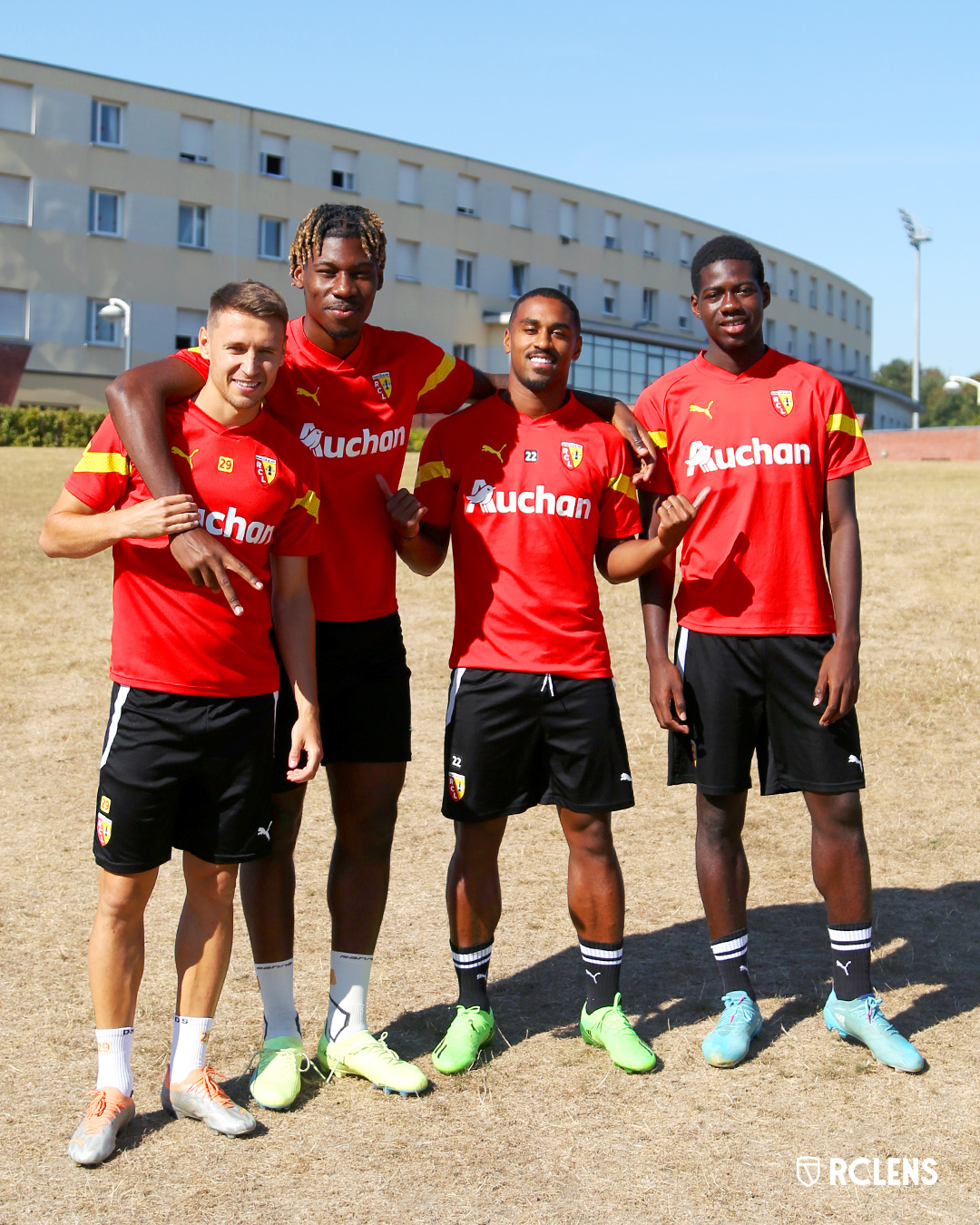 Entraînement RC Lens : Przemyslaw Frankowski, Christopher Wooh, Wesley Saïd et Mamadou Camara Entraînement RC Lens : Przemyslaw Frankowski, Christopher Wooh, Wesley Saïd et Mamadou Camara