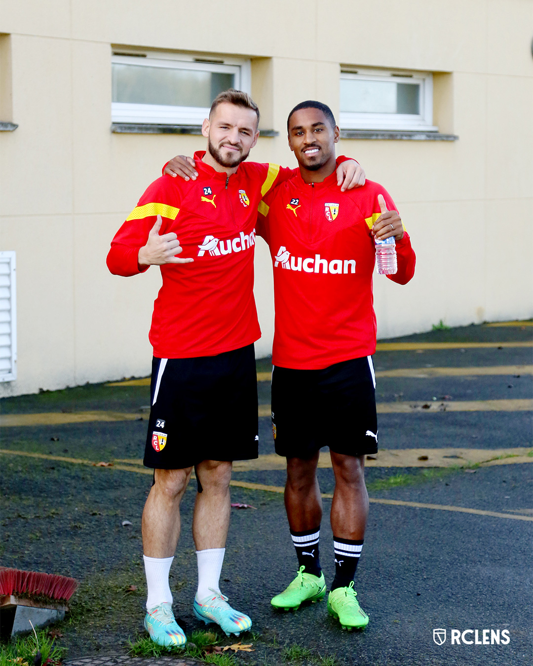 Entraînement RC Lens : Jonathan Gradit et Wesley Saïd Entraînement RC Lens : Jonathan Gradit et Wesley Saïd