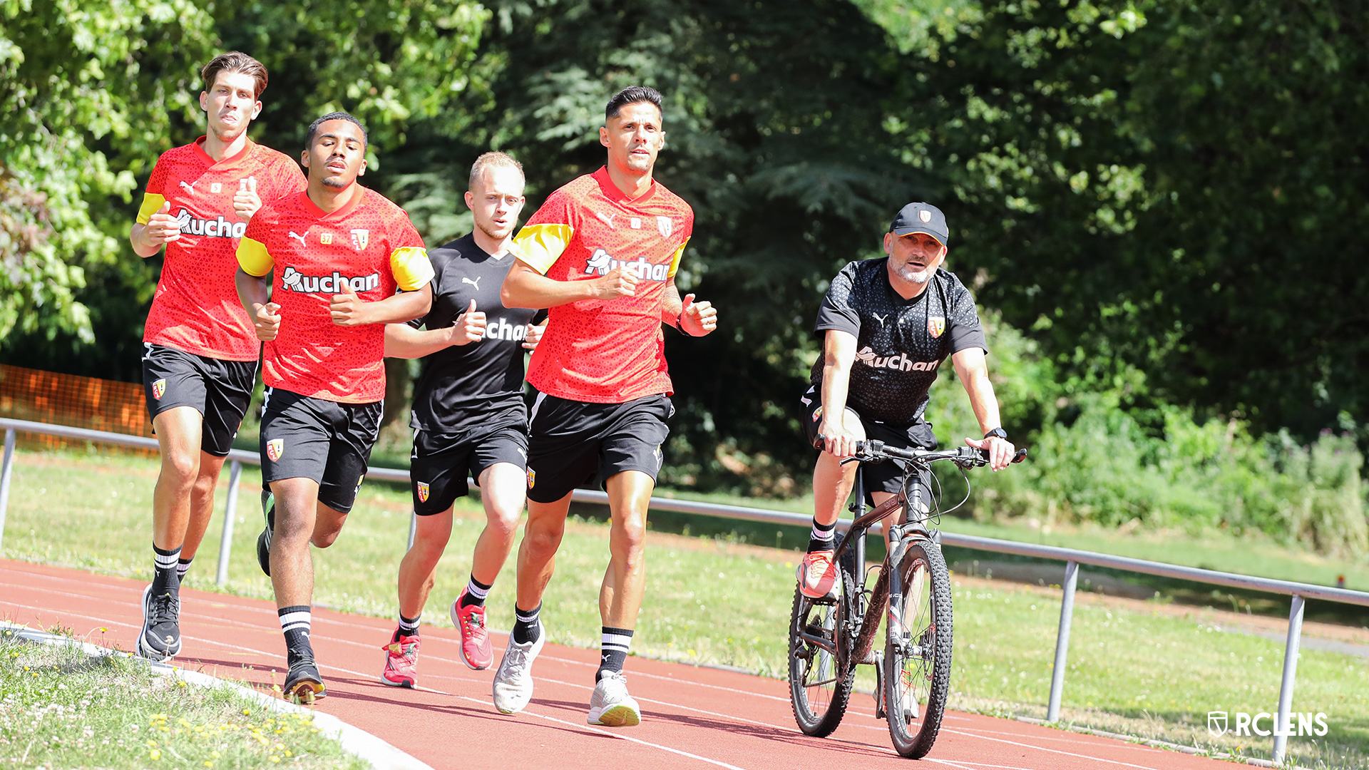 RC Lens : Nolan Bonte, Florian Sotoca et Franck Haise RC Lens : Nolan Bonte, Florian Sotoca et Franck Haise