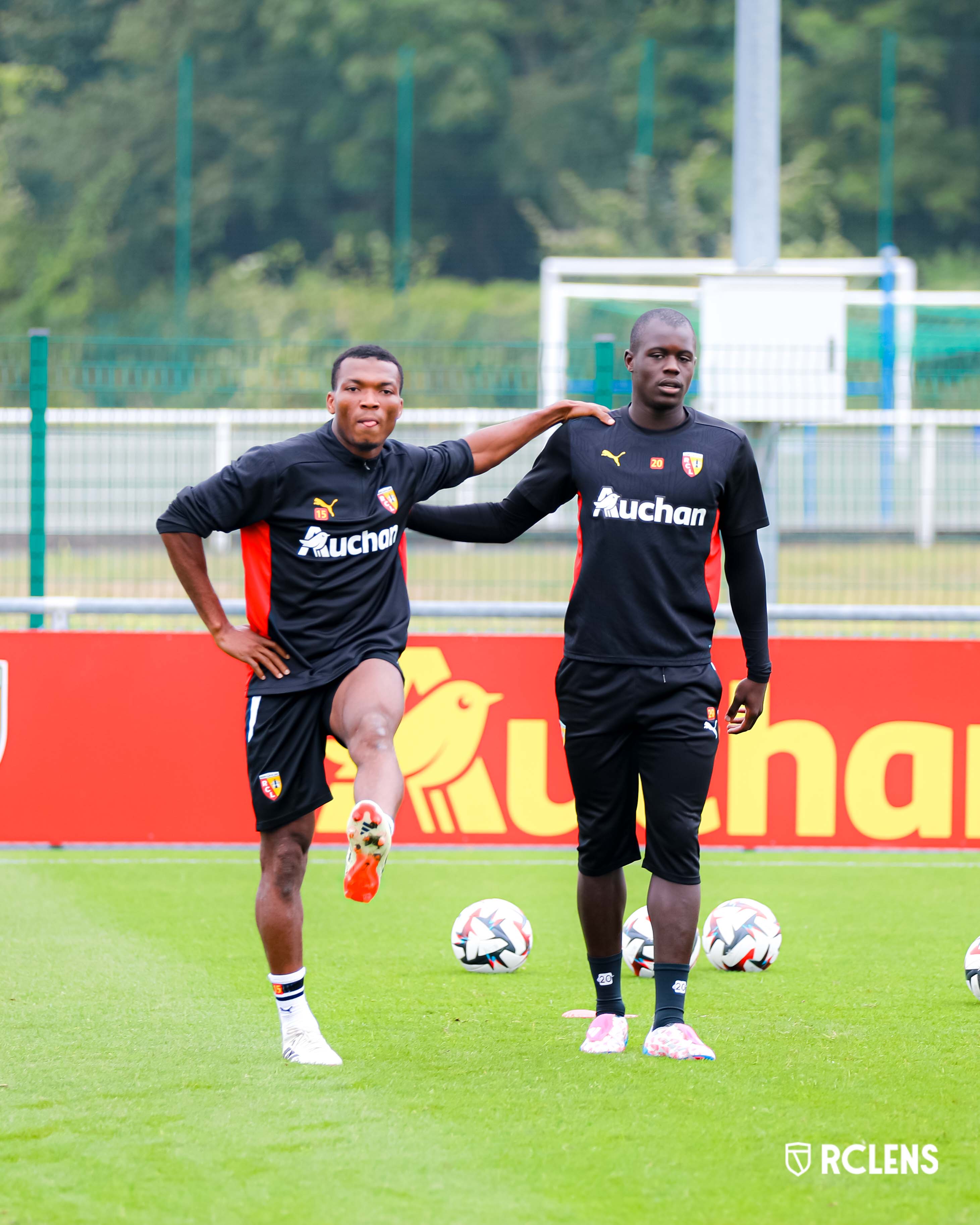 RC Lens entraînement : Hamzat Ojediran et Malang Sarr RC Lens entraînement : Hamzat Ojediran et Malang Sarr