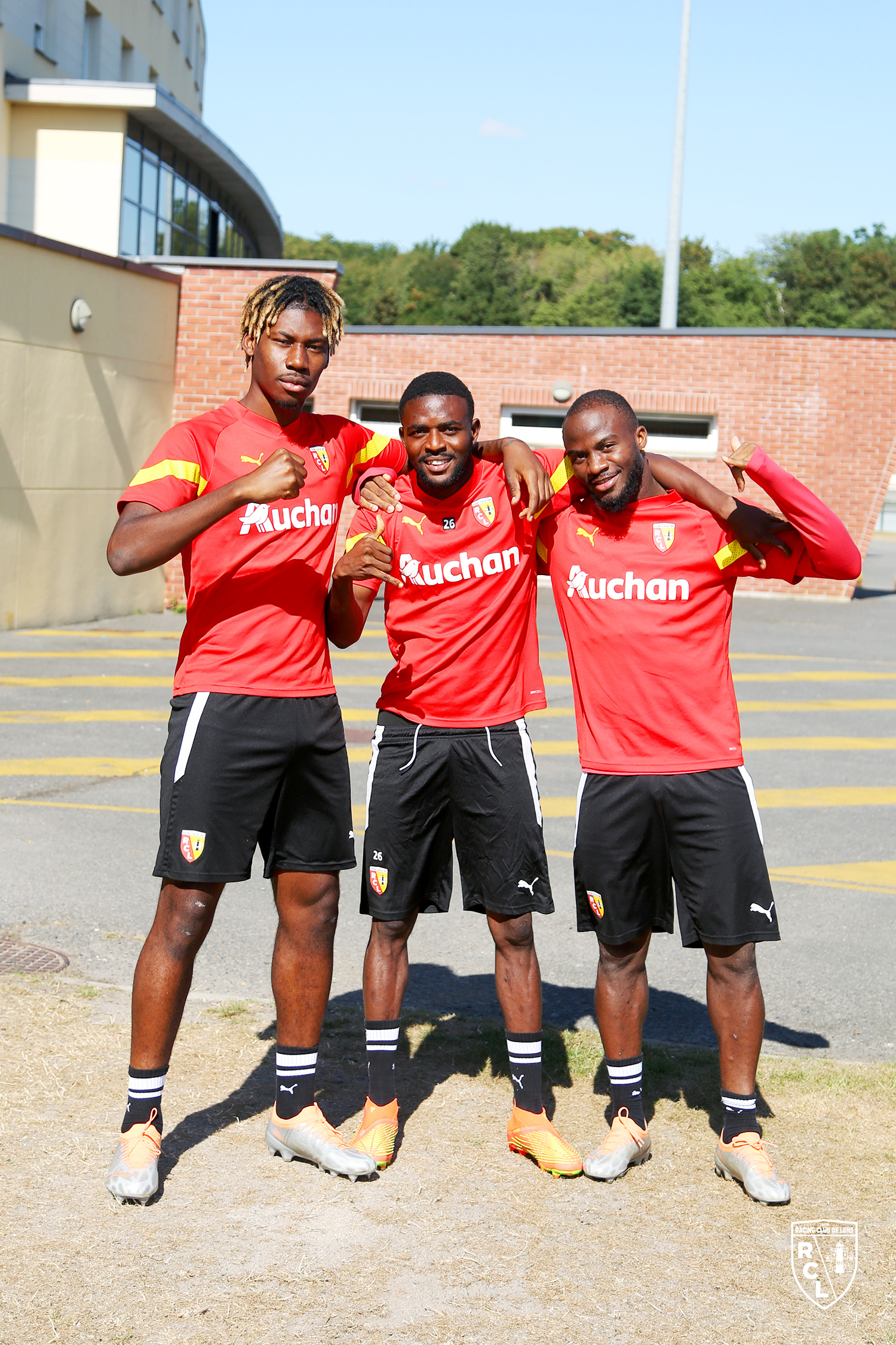Entraînement RC Lens : Christopher Wooh, Salis Abdul Samed et Igantius Ganago Entraînement RC Lens : Christopher Wooh, Salis Abdul Samed et Igantius Ganago