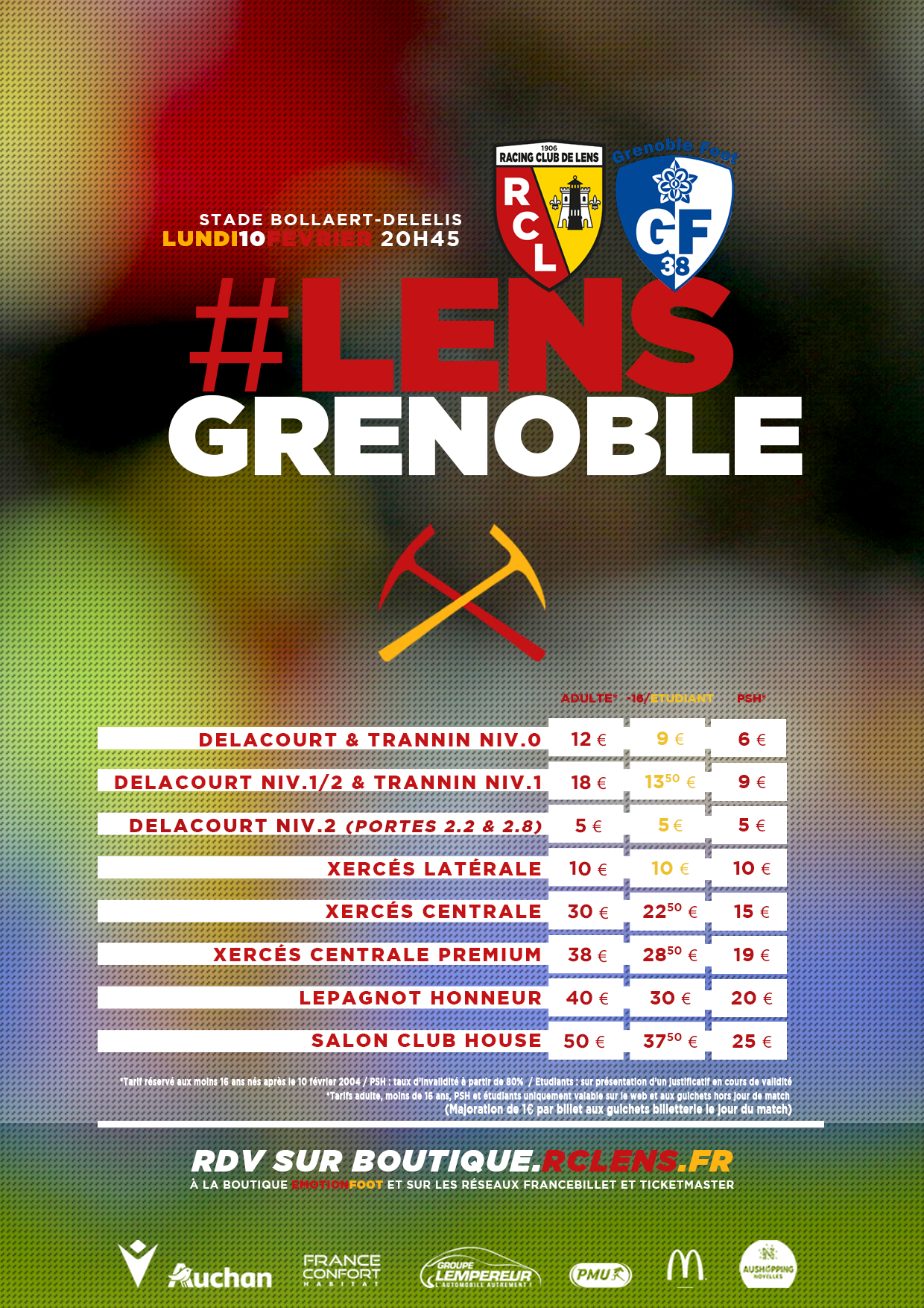 Assistez à Lens - Grenoble tarifs billetterie rclens Assistez à Lens - Grenoble tarifs billetterie rclens
