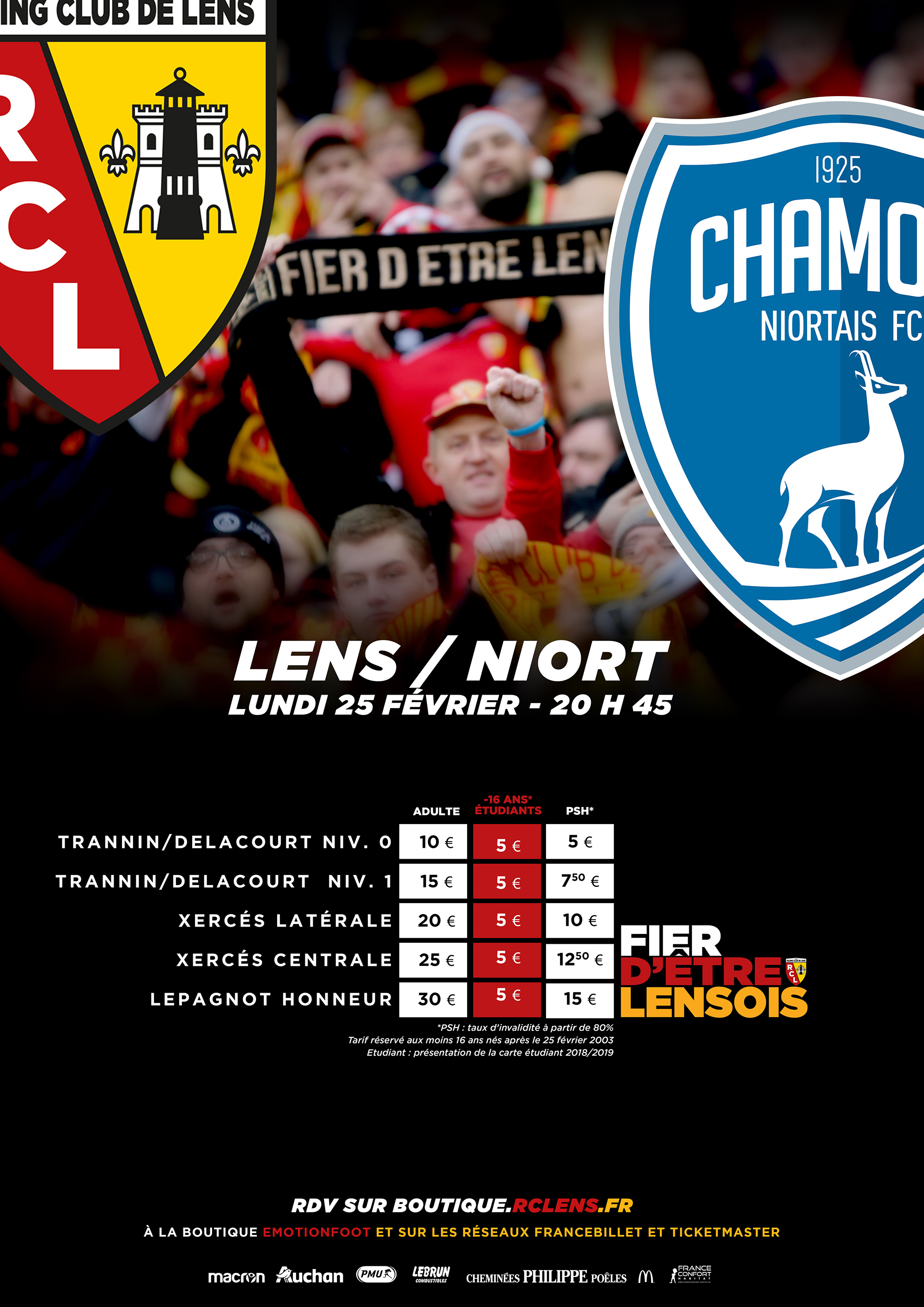 Assistez à Lens - Niort billetterie tarifs Assistez à Lens - Niort billetterie tarifs