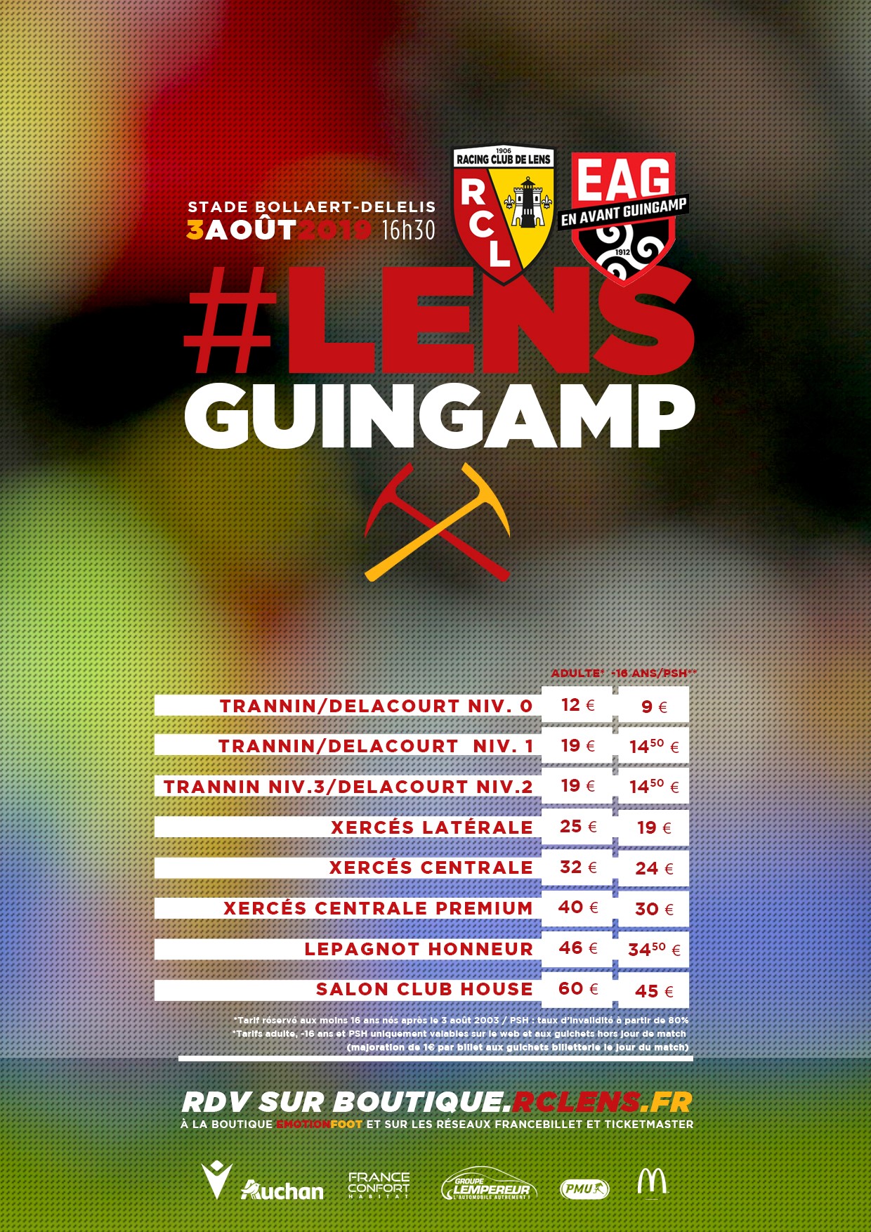 Assistez à Lens - Guingamp tarifs billetterie rclens Assistez à Lens - Guingamp tarifs billetterie rclens